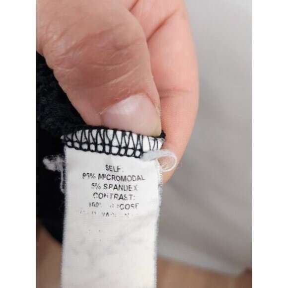 LA Made Womens Tunic Top Small Black Sleeveless Mesh Back Jersey Grunge Casual - Picture 6 of 6